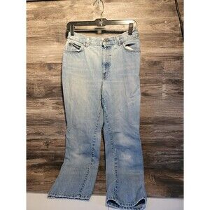 Vintage Levi's White Tab Womens  28x28 Light  Wash Two Horse Patch High Rise 80s